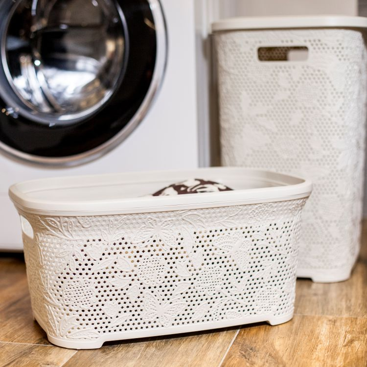 Kosz na bieliznę 55l FANCY, krem